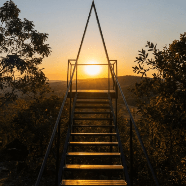 Mirante para o pôr do sol com vista panorâmica